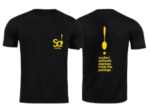 Μπλουζάκια με μεταξοτυπία κίτρινο χρώμα για την εταιρεια 'SO'