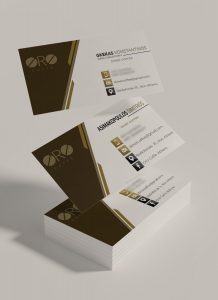 ΑΠΛΕΣ ΕΠΑΓΓΕΛΜΑΤΙΚΕΣ ΚΑΡΤΕΣ ΜΕ ΕΚΤΥΠΩΣΗ 2 ΟΨΕΩΝ 'ORO CAFE'