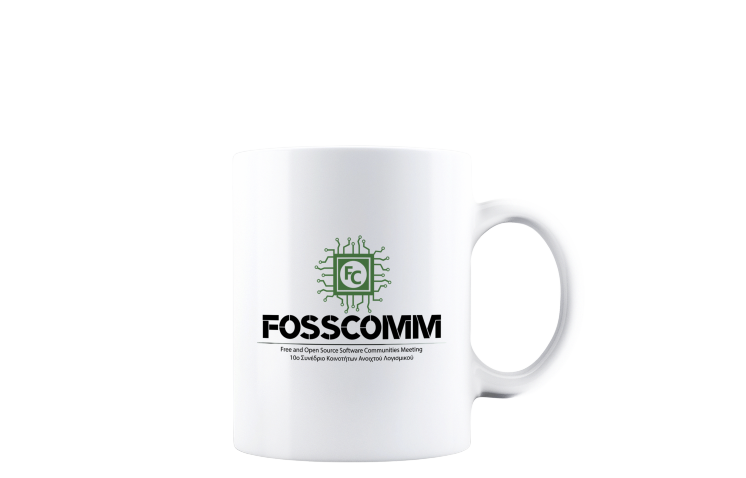 Κούπα πορσελάνη εκτύπωση για την εταιρεία 'Fosscomm'