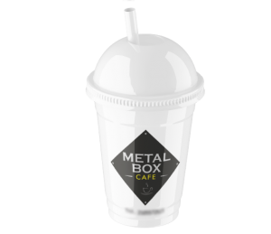Πλαστικά ποτήρια take away για το κατάστημα 'Metal Box'